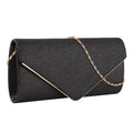 Fabric texture lady handbag in gold/silver/black, 23x12x5 cm compact size