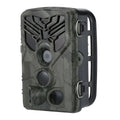 Wifi830 compact WiFi hunting camera with camouflage finish, showing lens and infrared LEDs