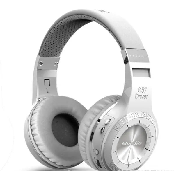 Bluedio wireless Bluetooth 4.1 headphones in black and white colours with cushioned headband