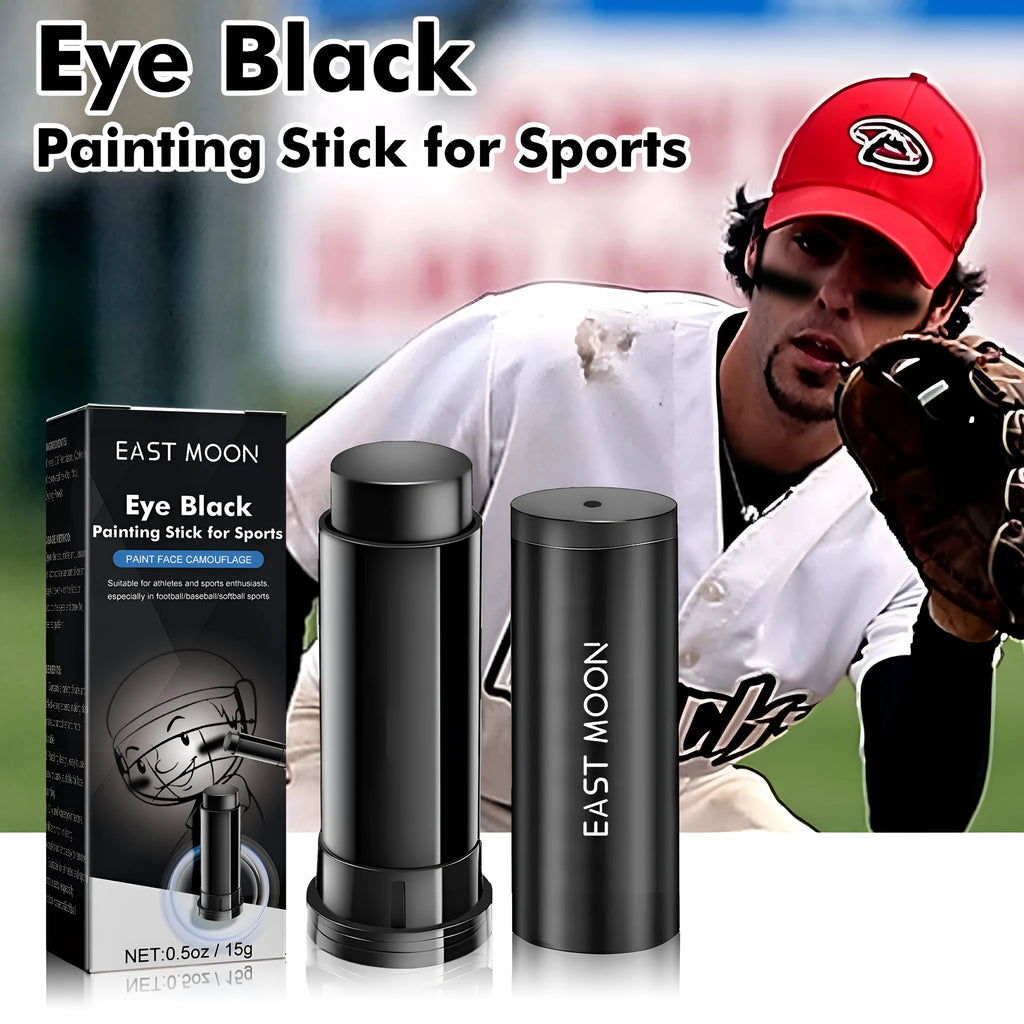 15g black sports eye paint stick for baseball athletes with sweat-proof formulation