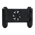 Black Bluetooth cooling game controller for iPhone, showing handheld design.