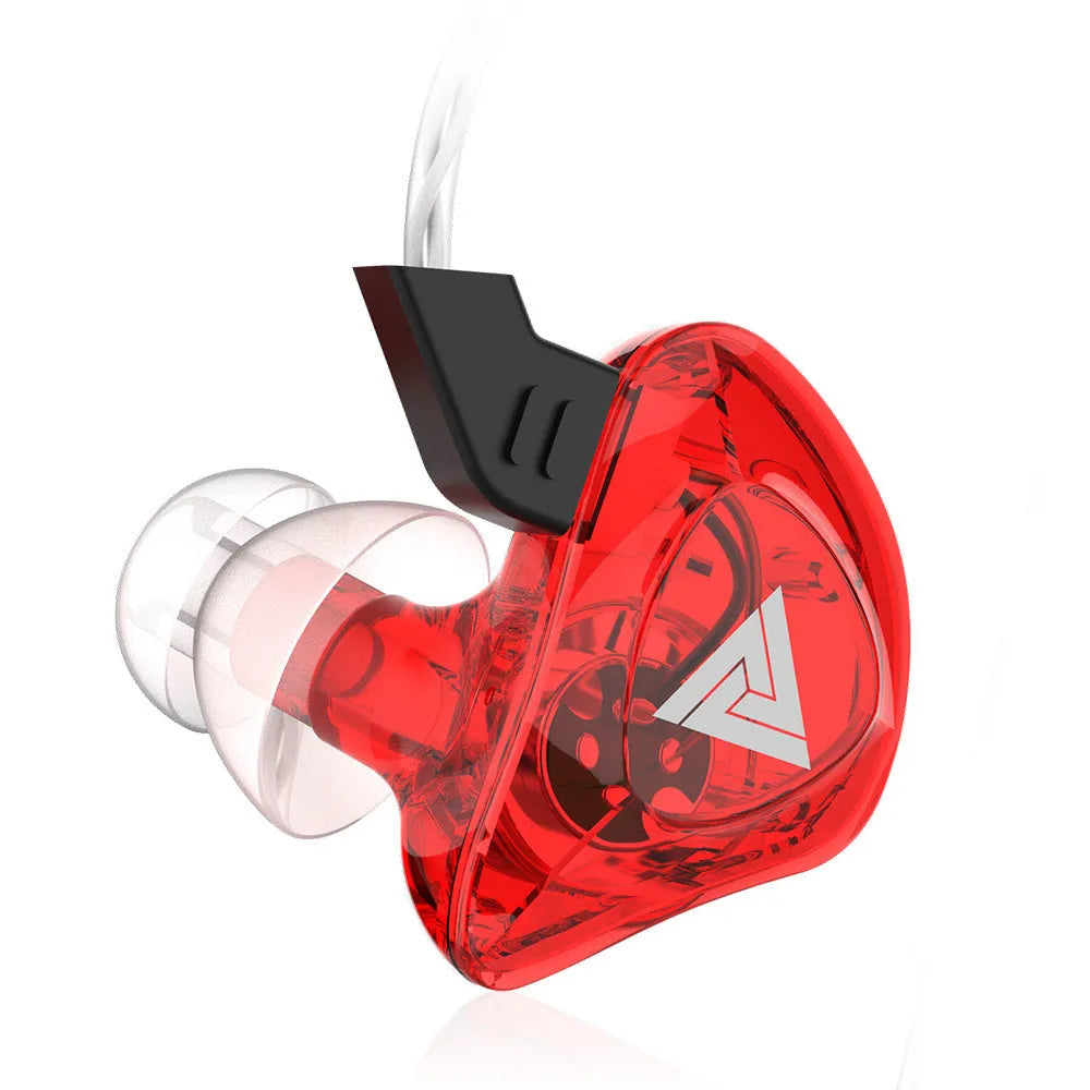 Earhook sports earphones with 3.5mm in-line plug, silicone earplugs and transparent ear-wrap design