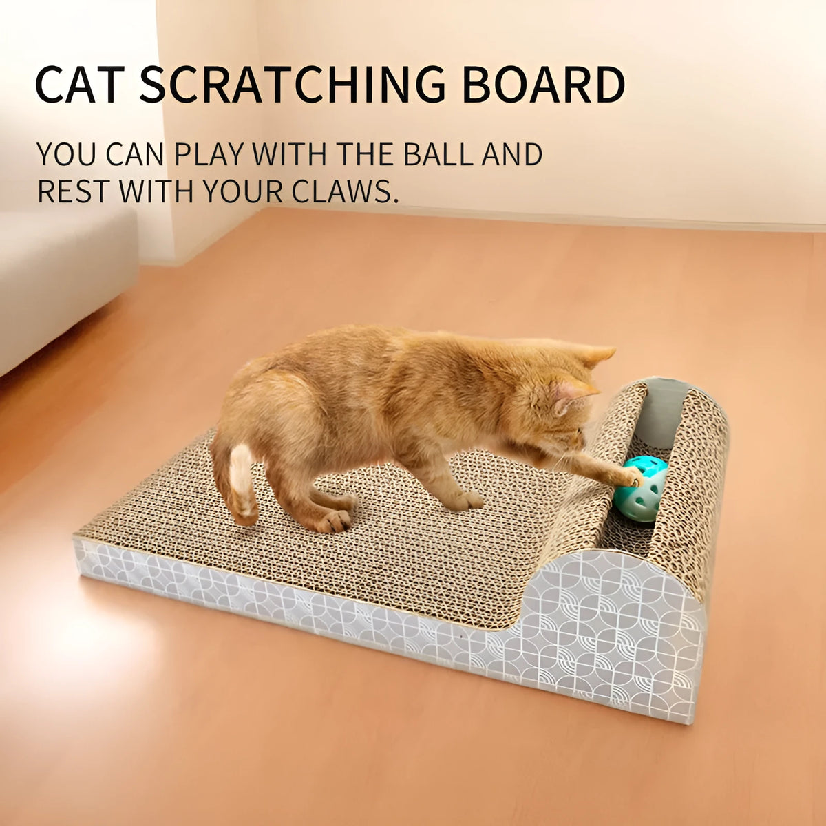 Large corrugated paper cat scratch board in foreign trade slippers style for indoor cats