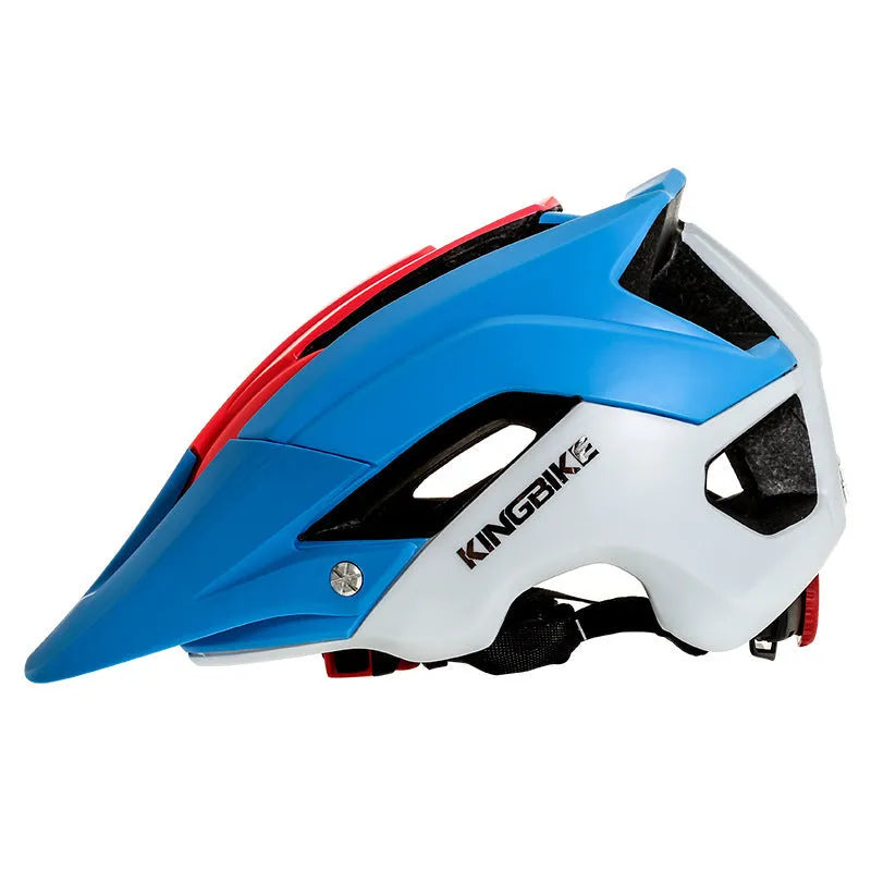Bicycle helmet with EPS foam liner, one size, shown in black, light blue, green and dark blue colour options