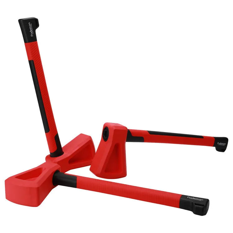 Red plastic fitness axe muscle trainer for home strength workouts