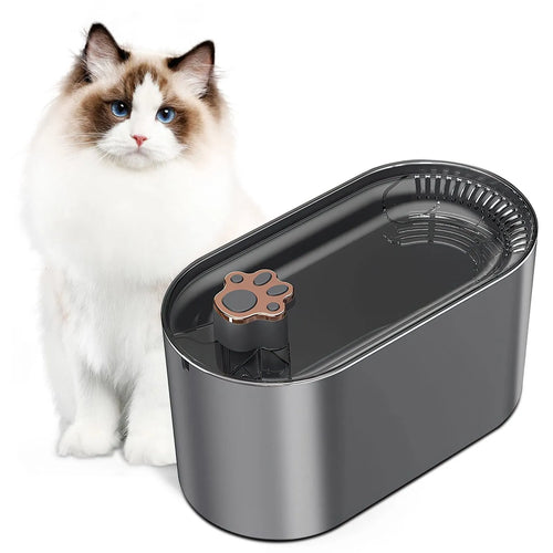 Berlin blue 3-litre automatic pet water fountain for cats and dogs with LED light on base