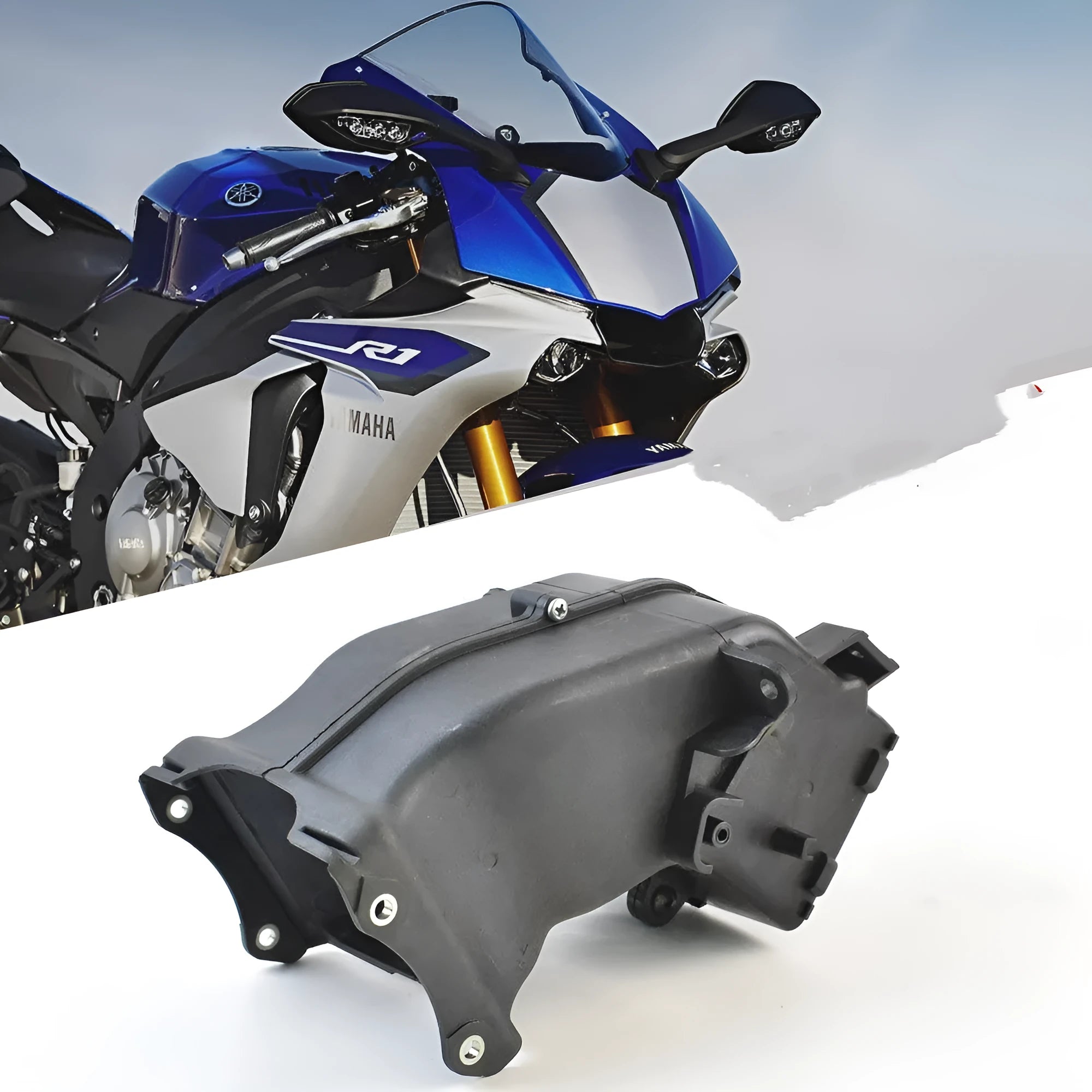 Black polymer ventilation breather pipe for Yamaha motorcycle engine, 280mm long