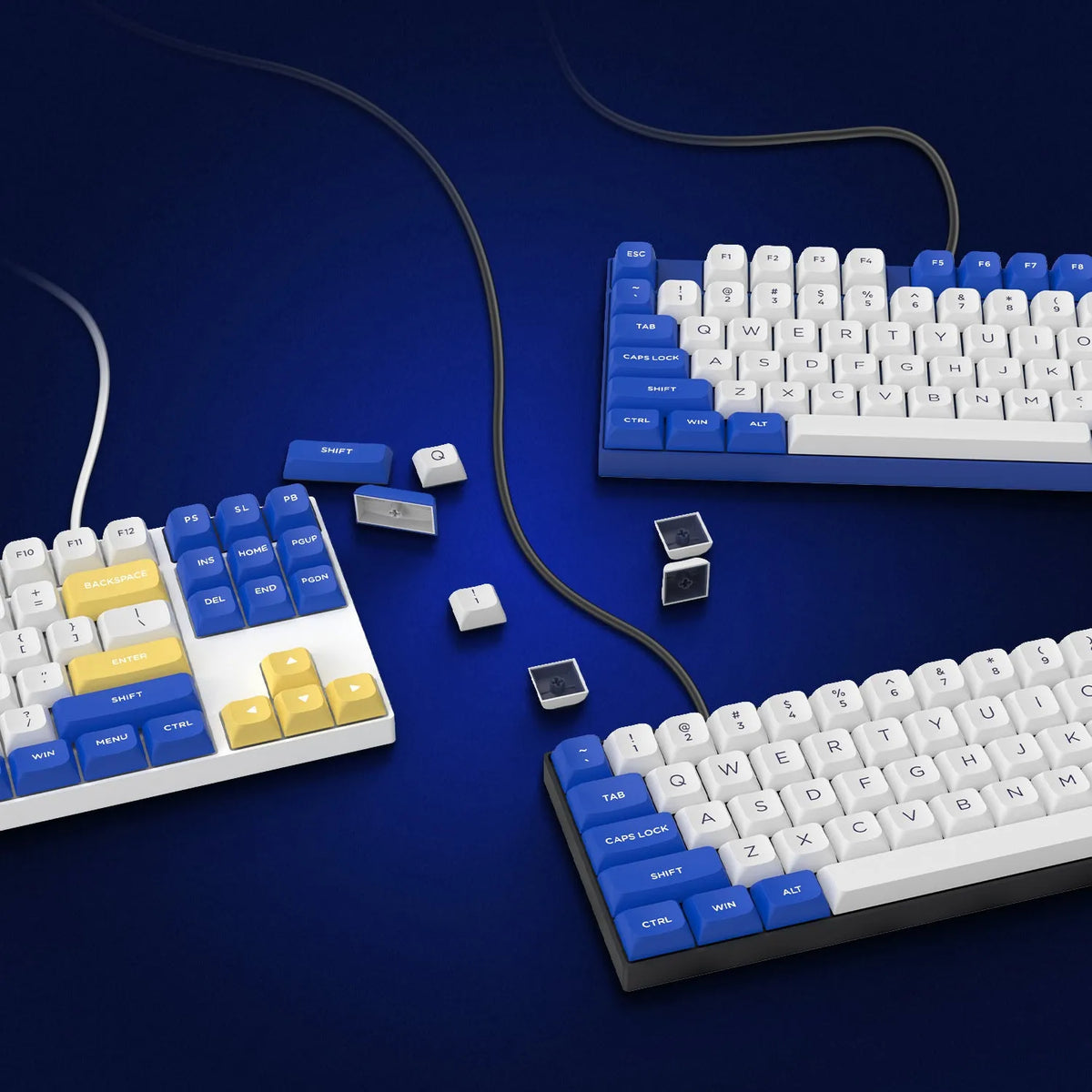 189-key PBT keycap set in Klein blue for mechanical keyboards with MX switch compatibility