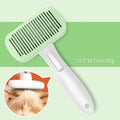 Automatic pet hair removal comb for dogs and cats measuring 10.7x19.5cm