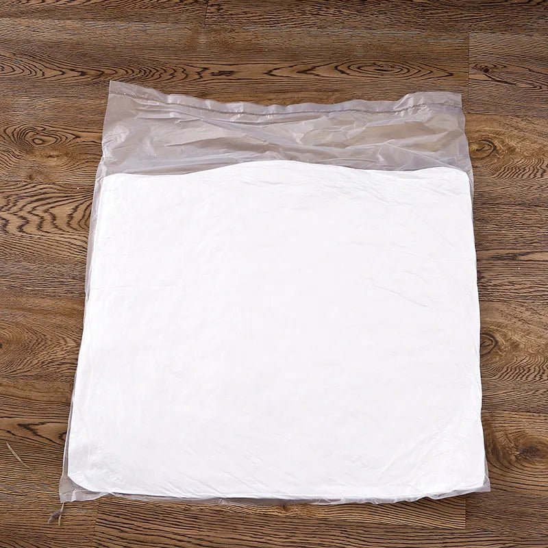 White cotton throw pillow with detachable cover in large rectangular size for sofa or bed