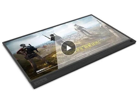 Ultrathin 15.6 inch narrow border LED monitor with 1080p IPS panel and HDMI input on desk