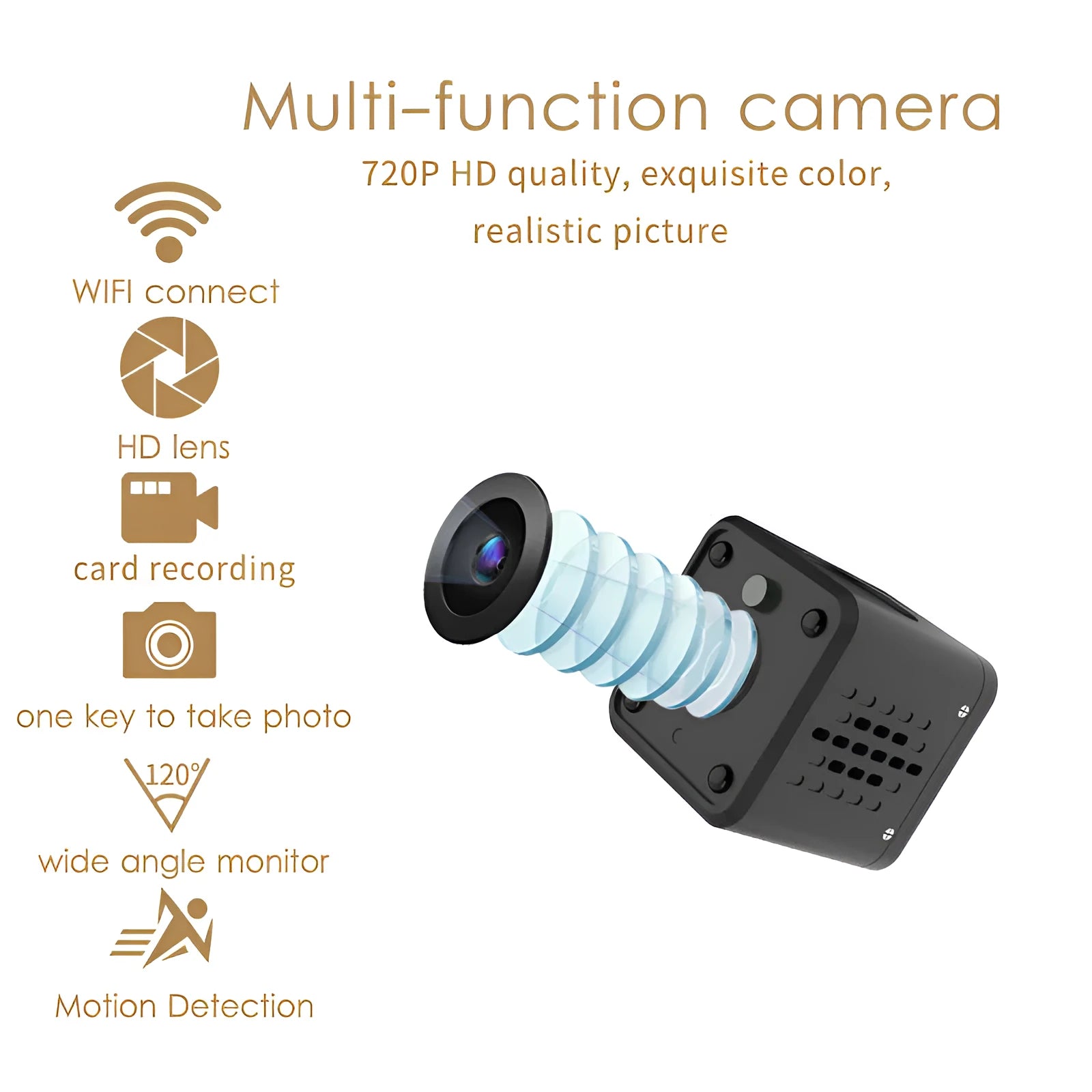TuyaSmart WiFi battery camera mini IPCamera 1080P with rechargeable lithium battery
