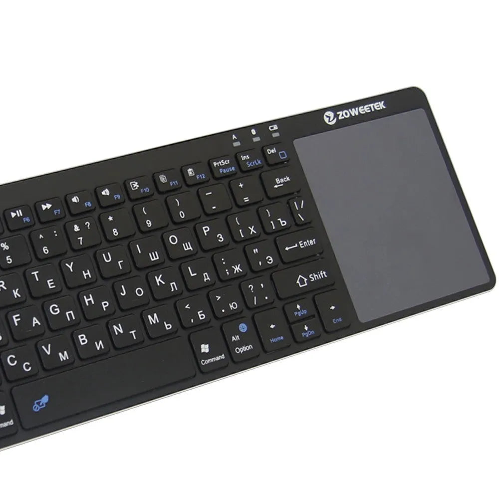 Zoweetek k12bt-1 mini wireless Bluetooth keyboard with touchpad and aluminium steel cover