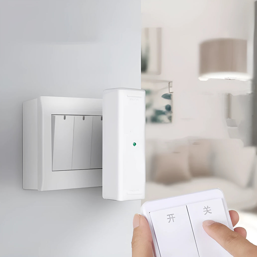 Wireless light switch remote control with voice function for UK 2-gang electrical fittings