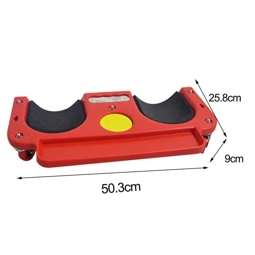 Red multi-function kneeling pad, 50.3 x 25.8 x 9 cm, for woodworking and DIY.