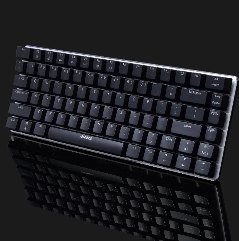 Black AK33rgb mechanical keyboard with 82 keys, wired USB, plastic construction, RGB backlight option available