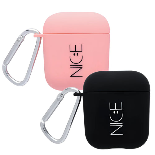 AirPods case cover in PC plastic with decorative patterns including flower and smiley face designs
