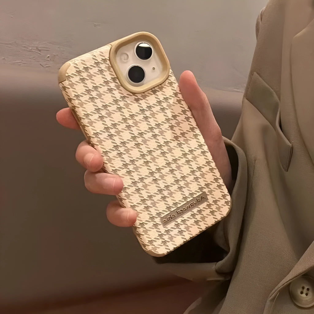 Curry Qianniao TPU Rear Cover Phone Case for iPhone 14 13 12 11 Pro Max XR XS Max - Cartoon Curry Thousand Birds and Checker Pattern Options Case Protective Back Cover