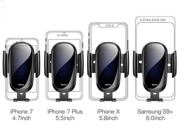 Universal smart car bracket for smartphones in black, blue, and silvery colour options