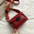 Vintage PU fabric crossbody bag with adjustable strap in multiple colour options