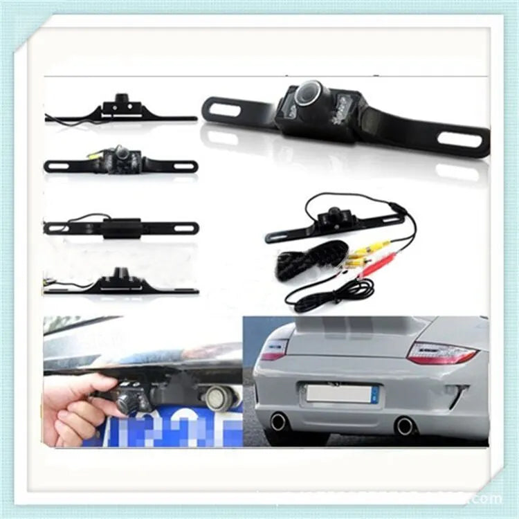 HD car reversing camera bracket with infrared night vision IP67/68 waterproof black 12V wide angle