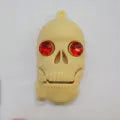 Halloween skeleton skull USB flash drive with PVC shell and attached chain