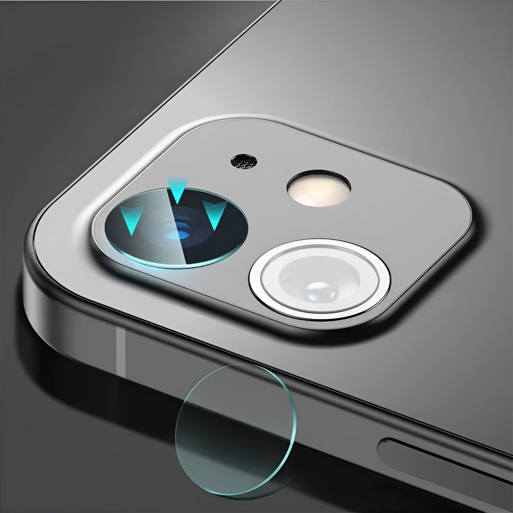 Composite Material Mirror Lens Protective Film for iPhone 12 Mini 5.4 Inch and iPhone 12 6.1 Inch with Scratch Resistant and Anti Fingerprint Properties 0.25mm Transparent Rear Film 2 Pack