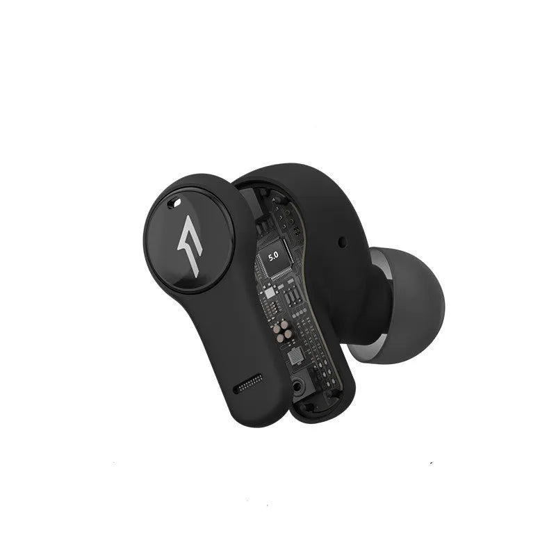 Pearl white true wireless Bluetooth sports headphones with waterproof construction
