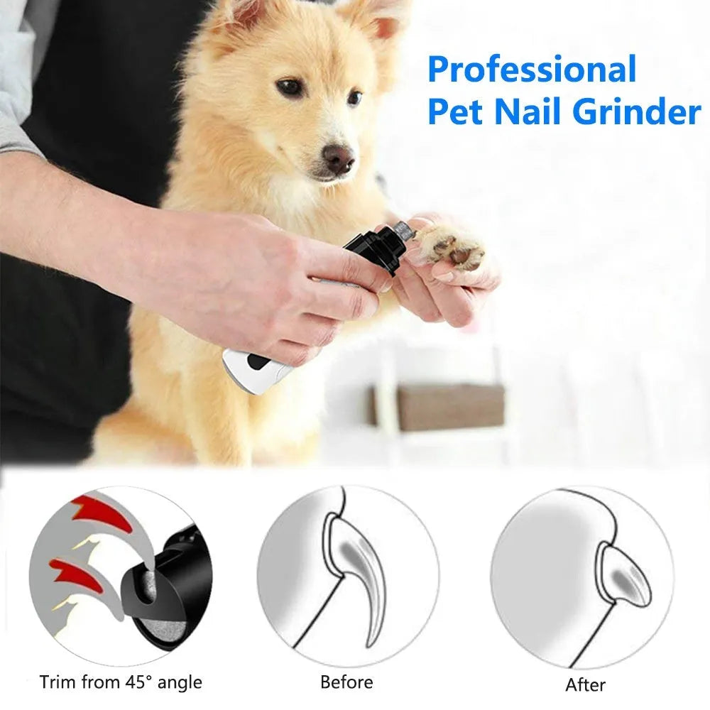 Automatic 3-speed dog nail trimmer with LED display and dust collection port