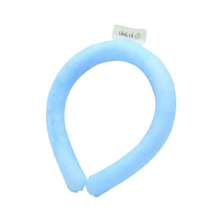PVC cooling neck ice ring with temperature indicators for outdoor sports heatstroke prevention