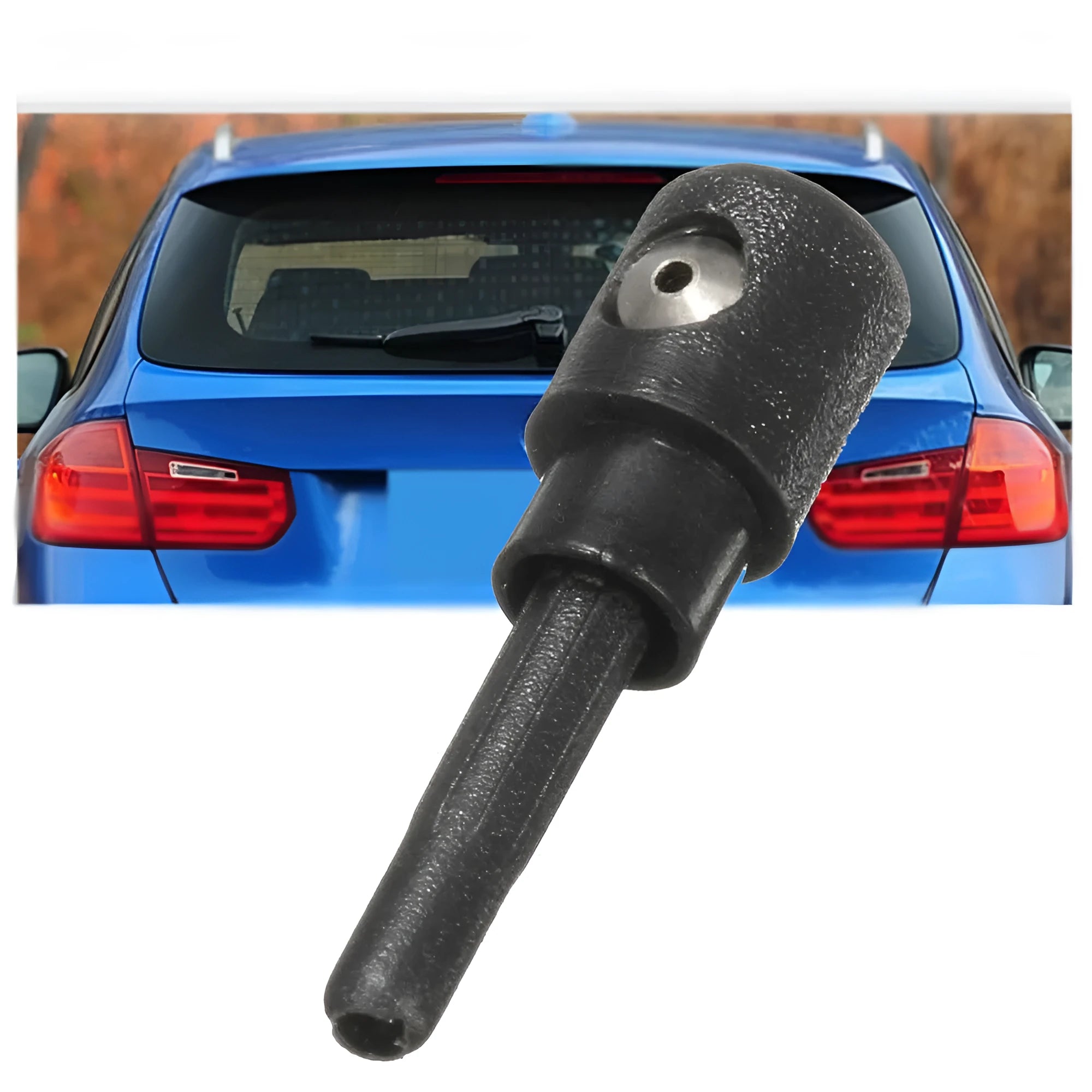 Black rear windscreen washer nozzle replacement part for Volkswagen Golf Audi Skoda cars