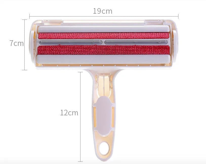 Pet hair processor with two-way bristles, ABS and nylon fibre, for sofas, carpets, clothes and beds