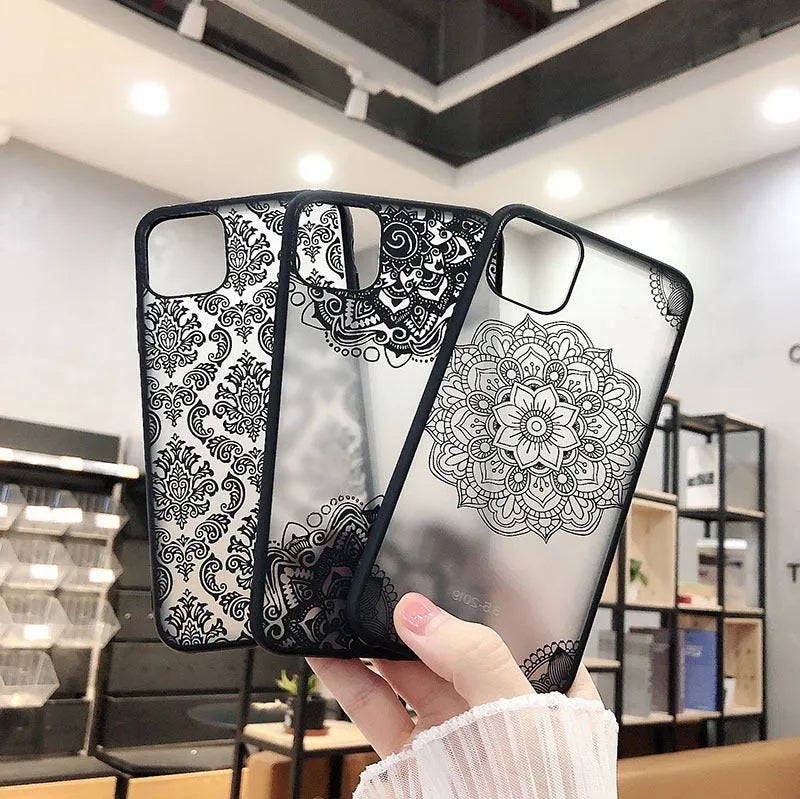 Acrylic soft matte protective phone case for Apple iPhone, solid colour back cover