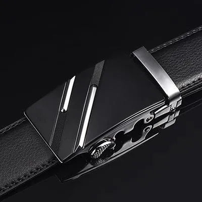 Top quality genuine full grain leather belt for men with metal buckle, available in multiple styles and sizes 110-125cm