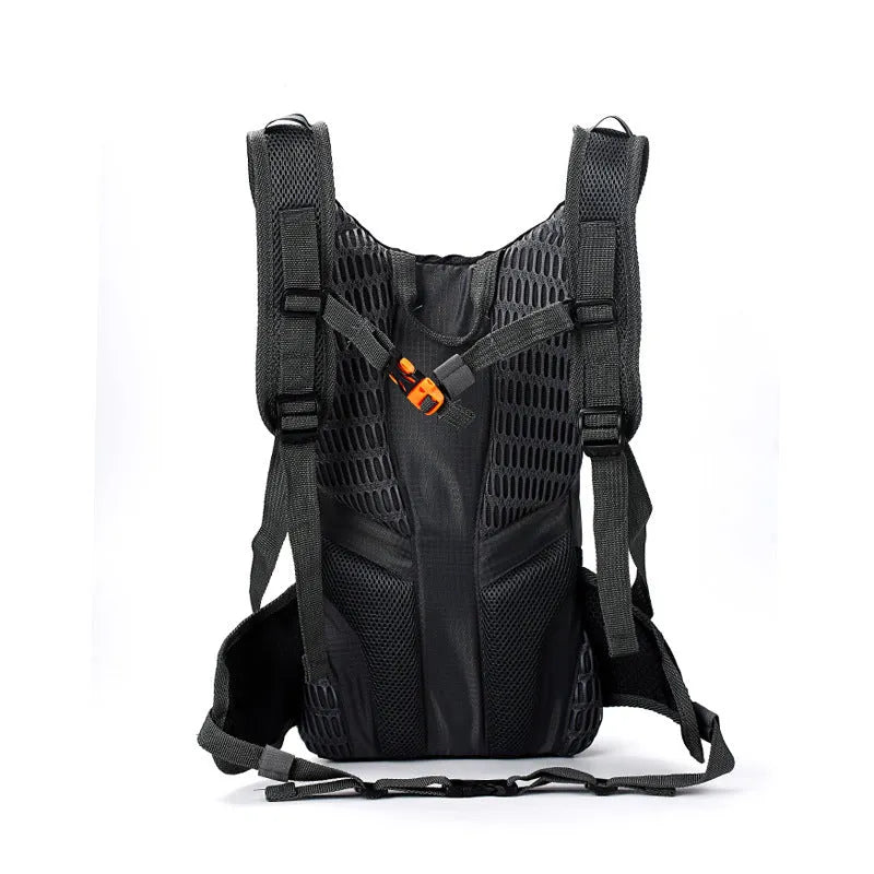 Polyester sports outdoor bag in black with 10L capacity for bicycle riding and hiking
