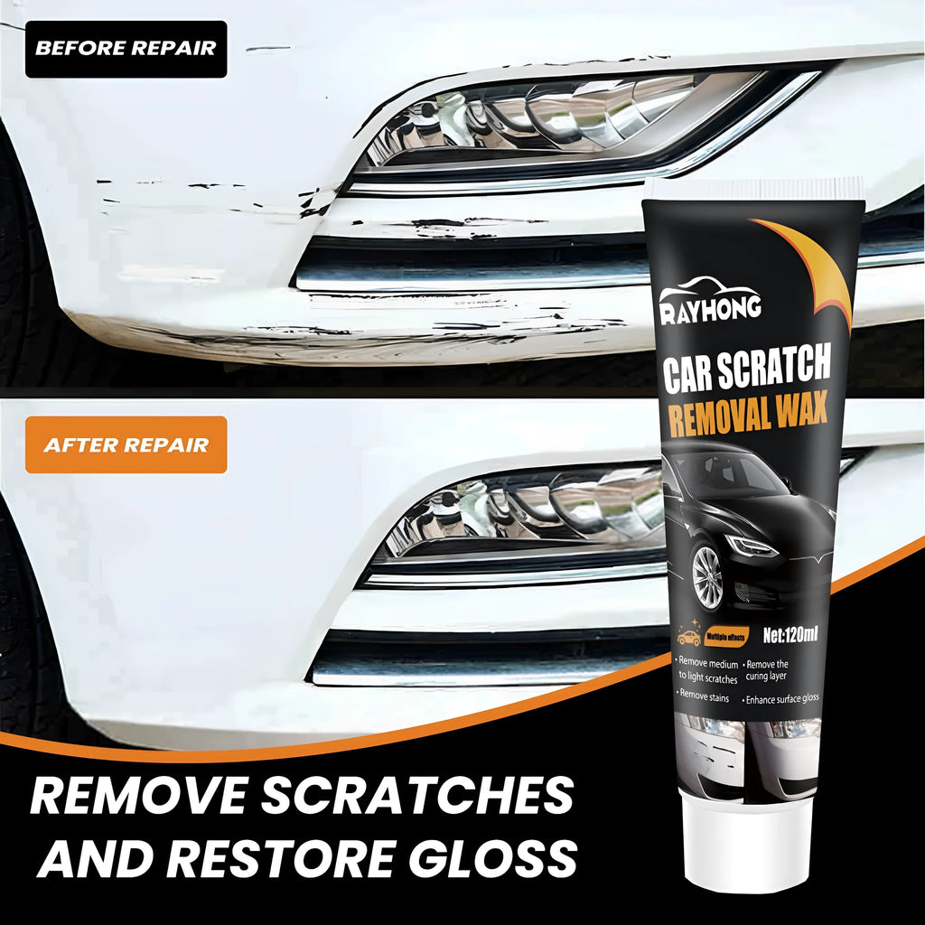 120ml car scratch wax polish kit with sponge and towel for automotive paint repair