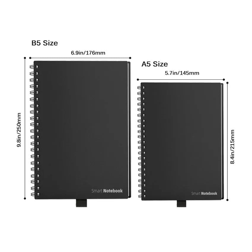 Business intelligence notebook with PVC cover, 30 sheets, 181 x 255 mm, available in A5 and B5 styles