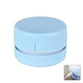 Pink and blue mini handheld desktop vacuum cleaner for pencil shavings and fine debris