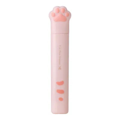 Cat claw folding pen-type scissors, 1.3cm x 8.7cm ABS+ body, shown in Black, Blue, Pink and White