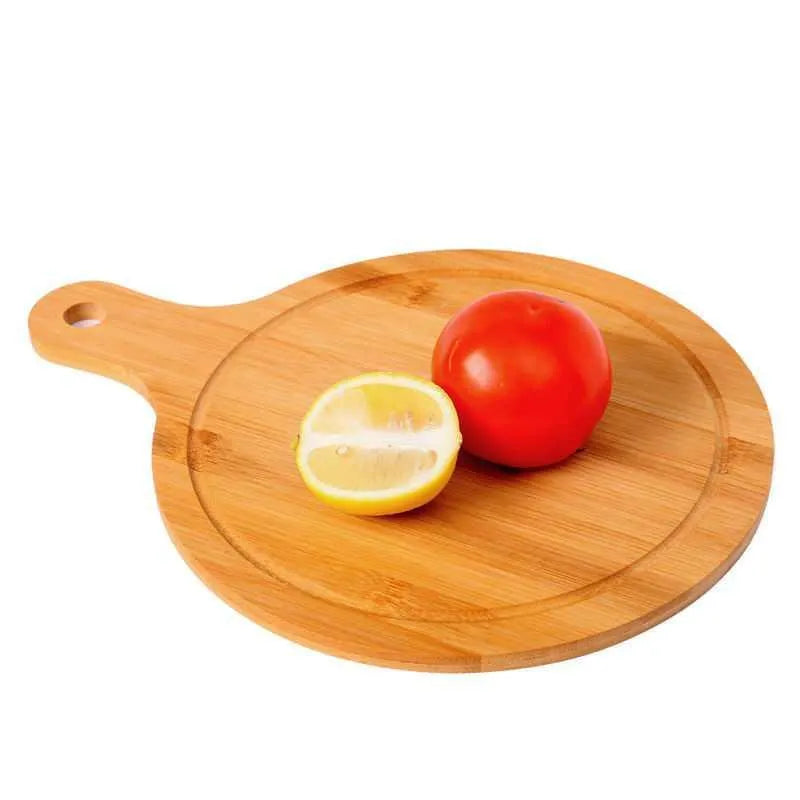 Bamboo fibre multipurpose chopping board pizza board 33x18cm on kitchen counter