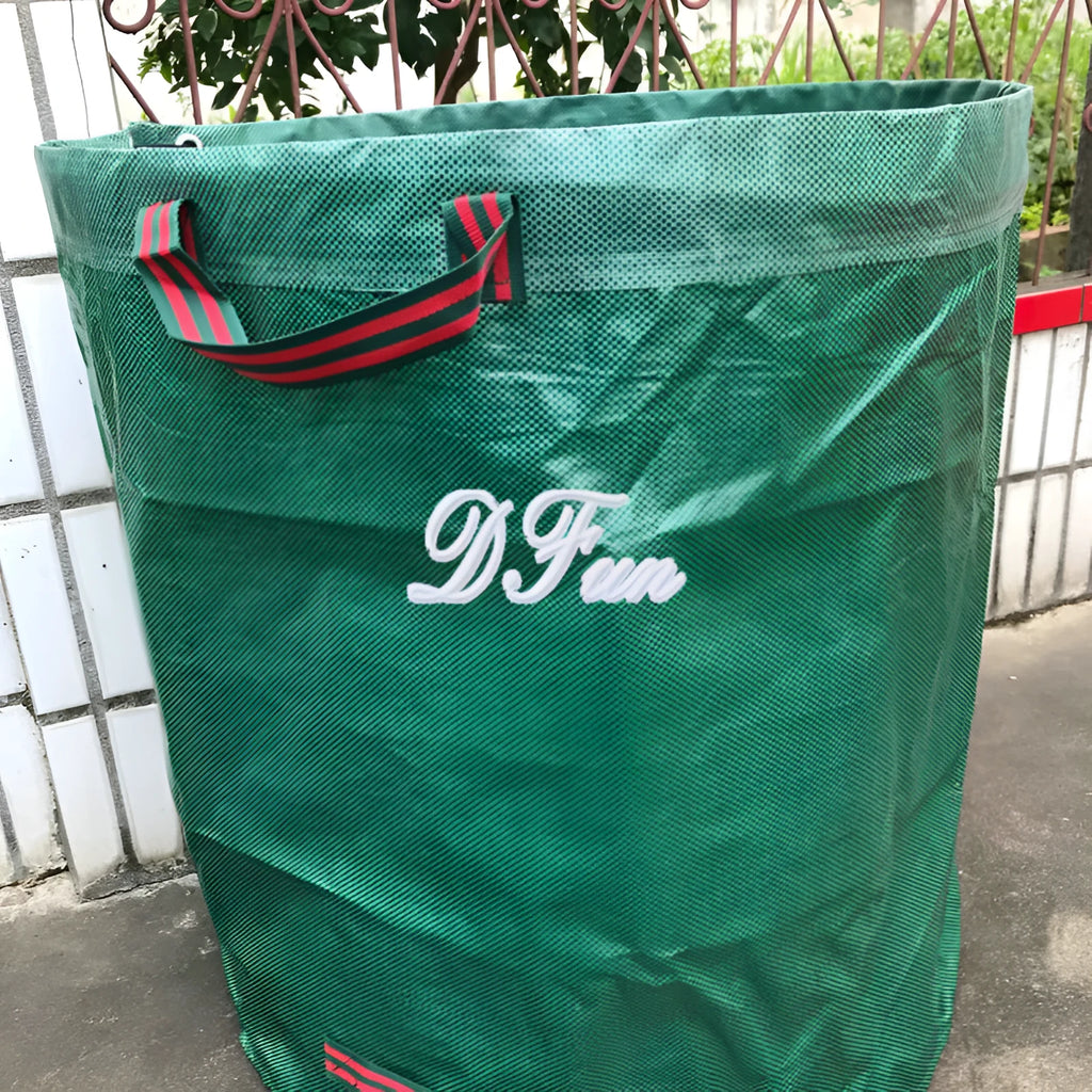 Green PP garden leaf bag for collecting leaves and garden waste in various sizes