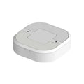 White wireless smoke detector with 433MHz transmission, 9V battery power, and over 80dB alarm.