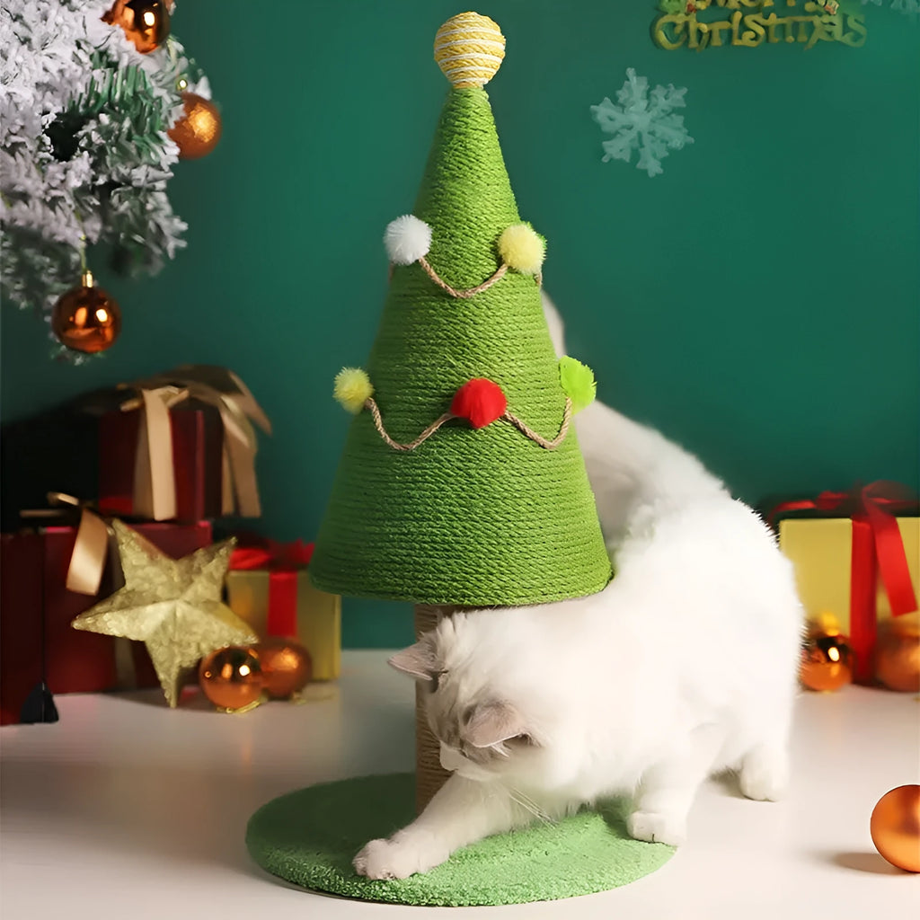 Christmas Minimalist Cat Climbing Frame, sisal, wear resistant, Christmas tree colour, fashion simple style