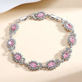 Personality Trend women's simple inlaid zircon bracelet in black onyx colour, electroplated alloy construction.
