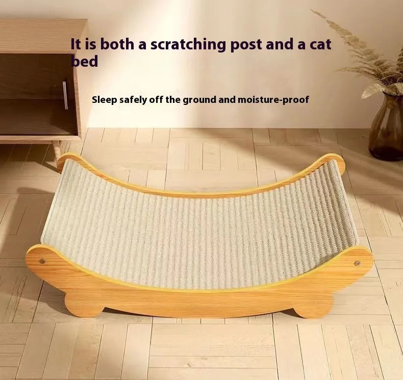 Sisal cat scratch board with sisal blanket covering in pastoral style, small and large size options