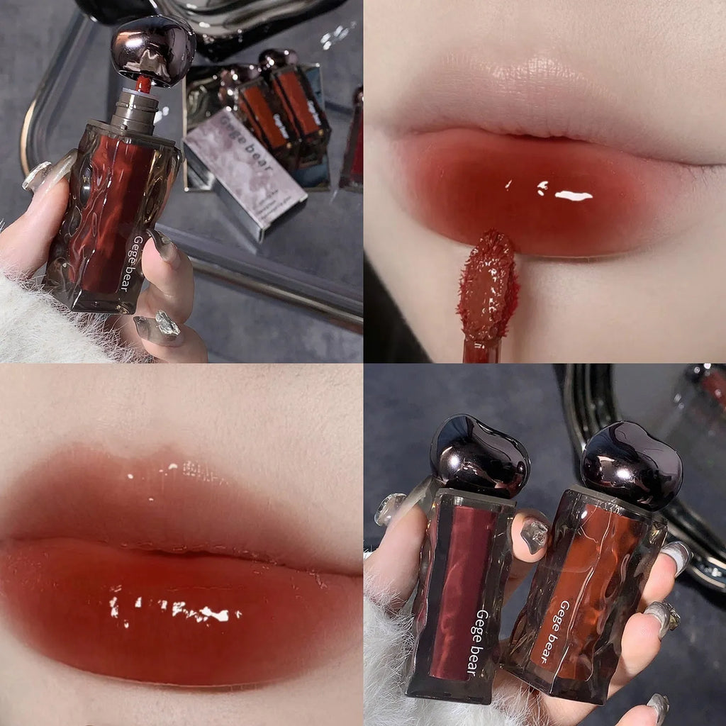 Glacier Lava Mirror Lip Lacquer gloss in one of seven colour options with water-light texture