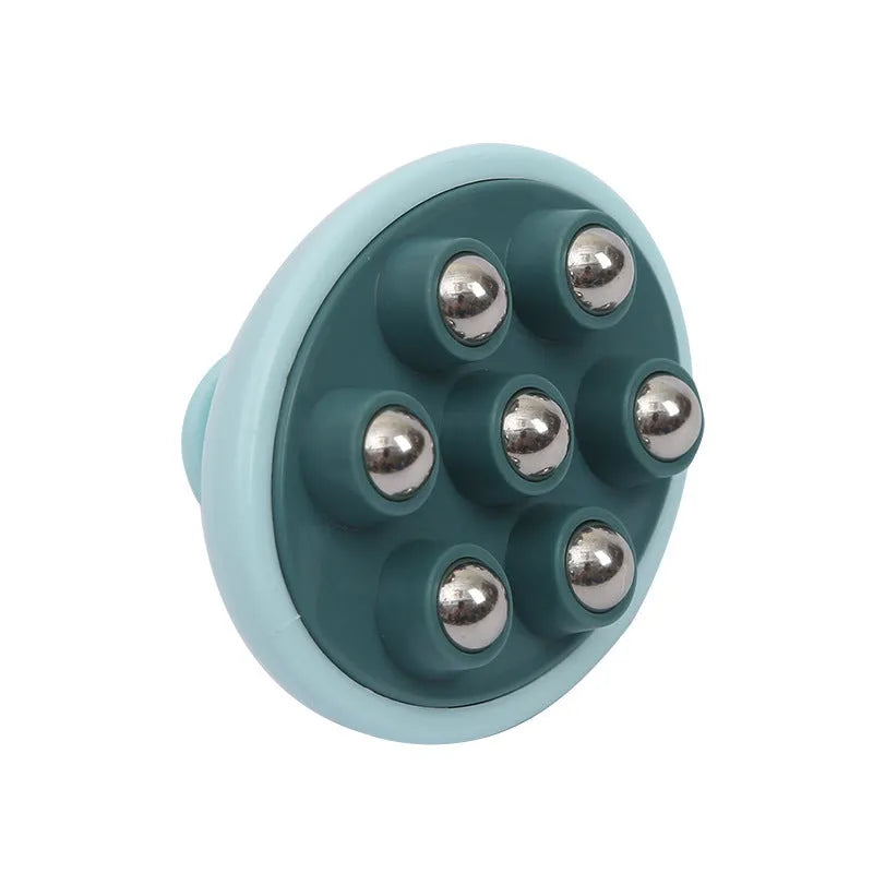 Magnetic seven beads massager in blue, orange, and pink with ABS ball for waist and leg body shaping.