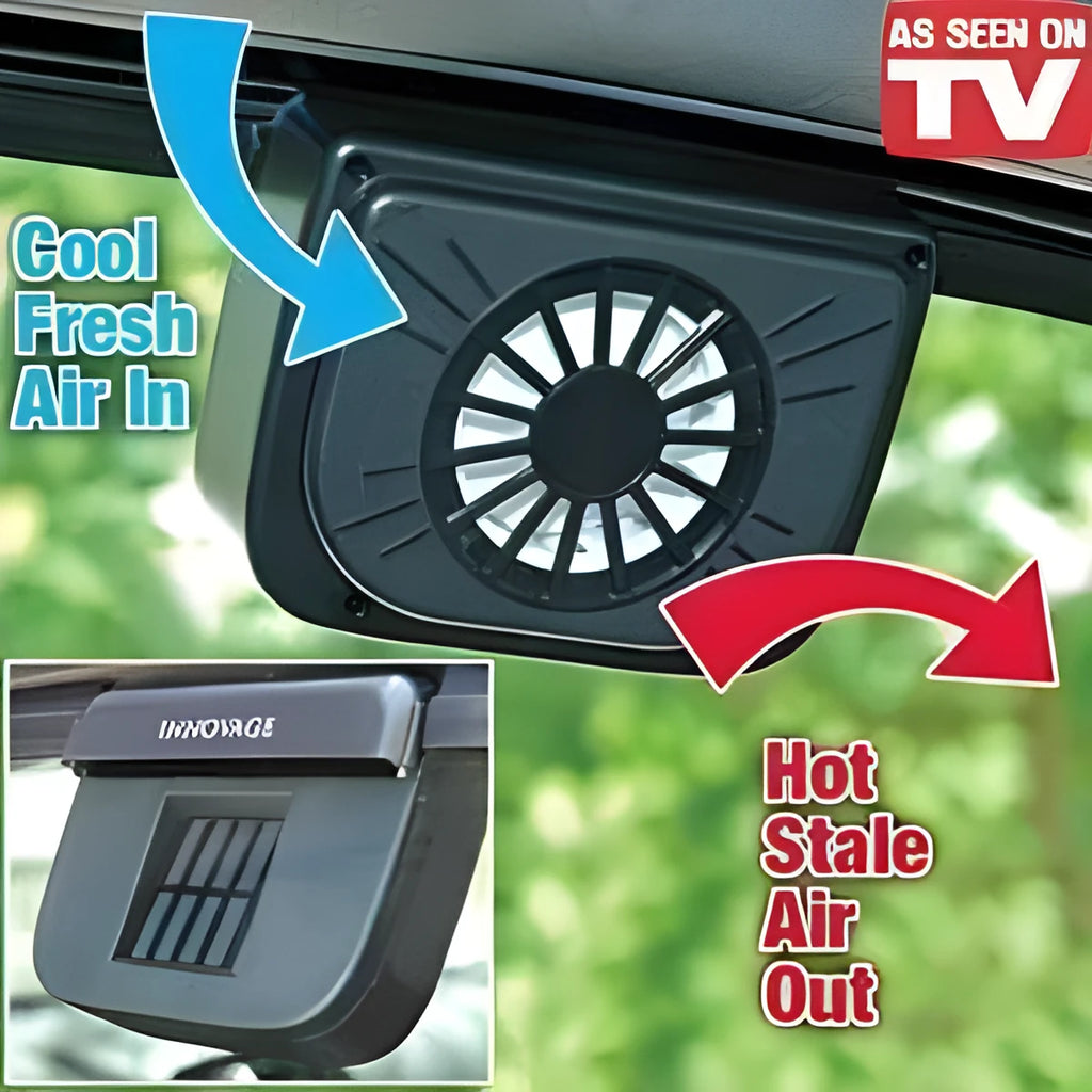 Solar car cooler ABS cool box with exhaust fan low and high power options