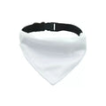 White blank dog scarf for thermal transfer customisation in four different sizes