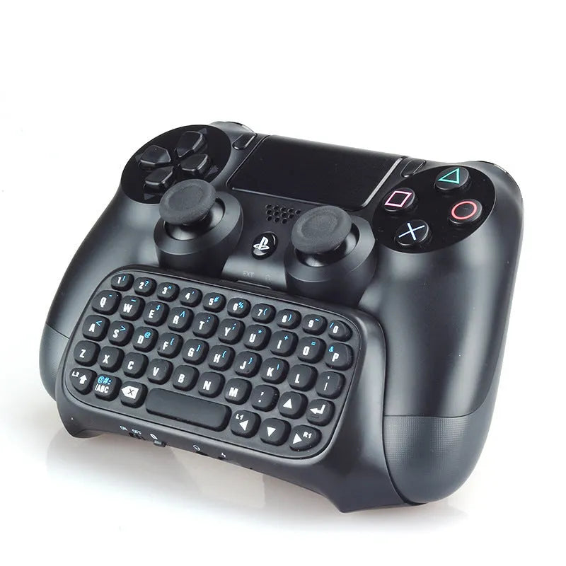 PS4 handle Bluetooth keyboard attachment for controller with dedicated buttons in black colour
